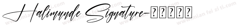 Halimunde Signature字体转换